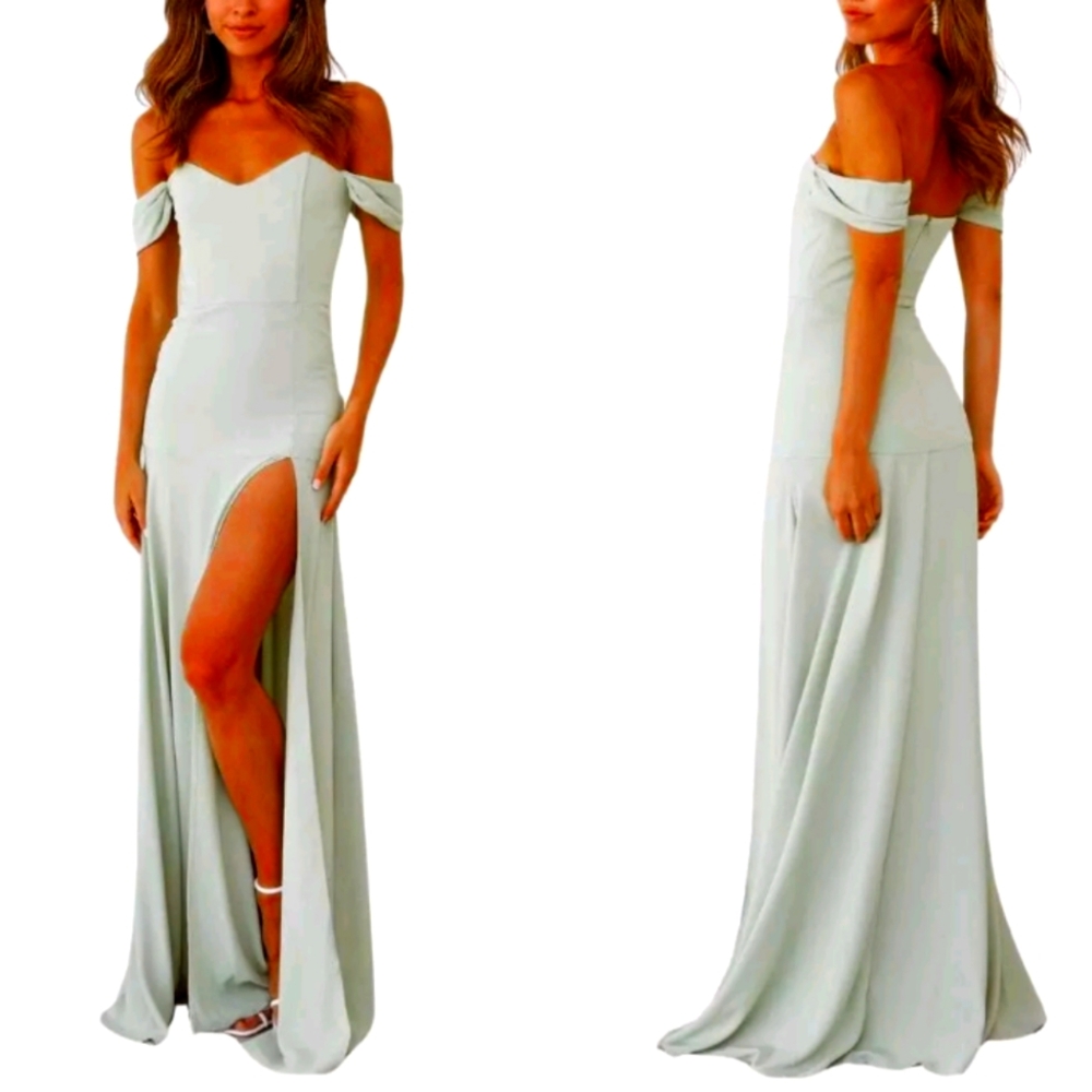 Dear Emilia Blushing Cinderella dress in sage